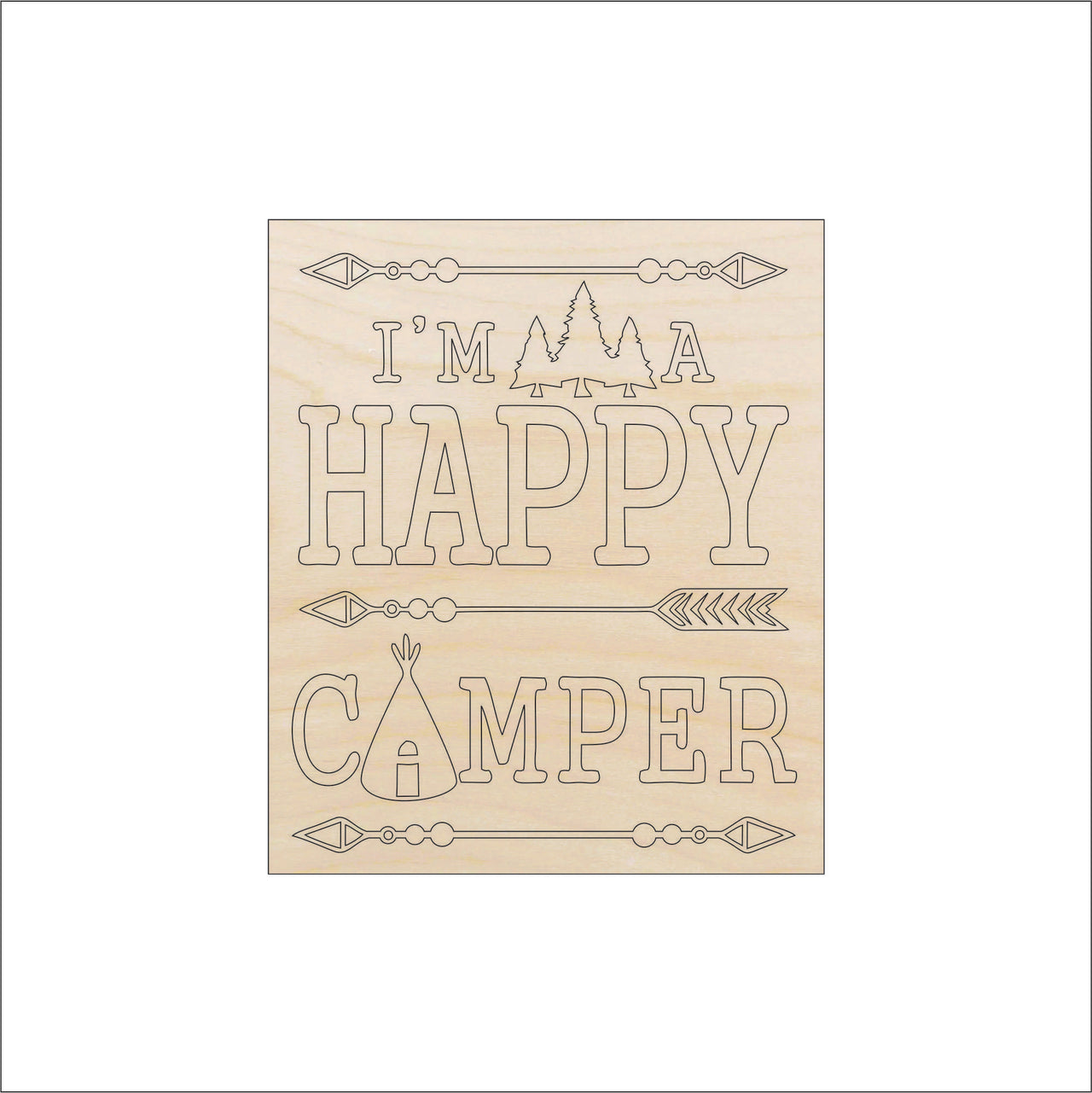 Camper Wood Craft Shape - Laser Cut Baltic Birch Unfinished DIY Wood Art Supplies TRP51 - The Wood Shape Store