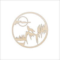 Wolf Wood Craft Shape – Laser Cut Baltic Birch Unfinished DIY Wood Art Supplies ANML88 - The Wood Shape Store