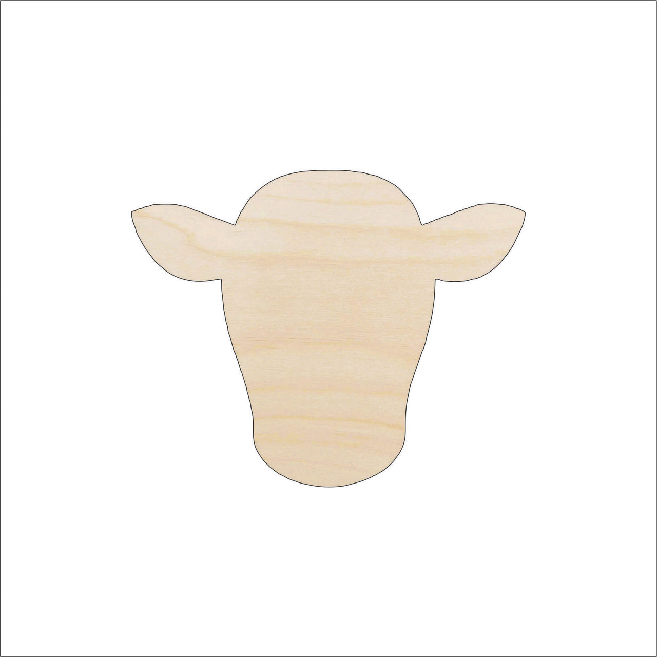 Cow Wood Craft Shape - Laser Cut Baltic Birch Unfinished DIY Wood Art Supplies COW33 - The Wood Shape Store