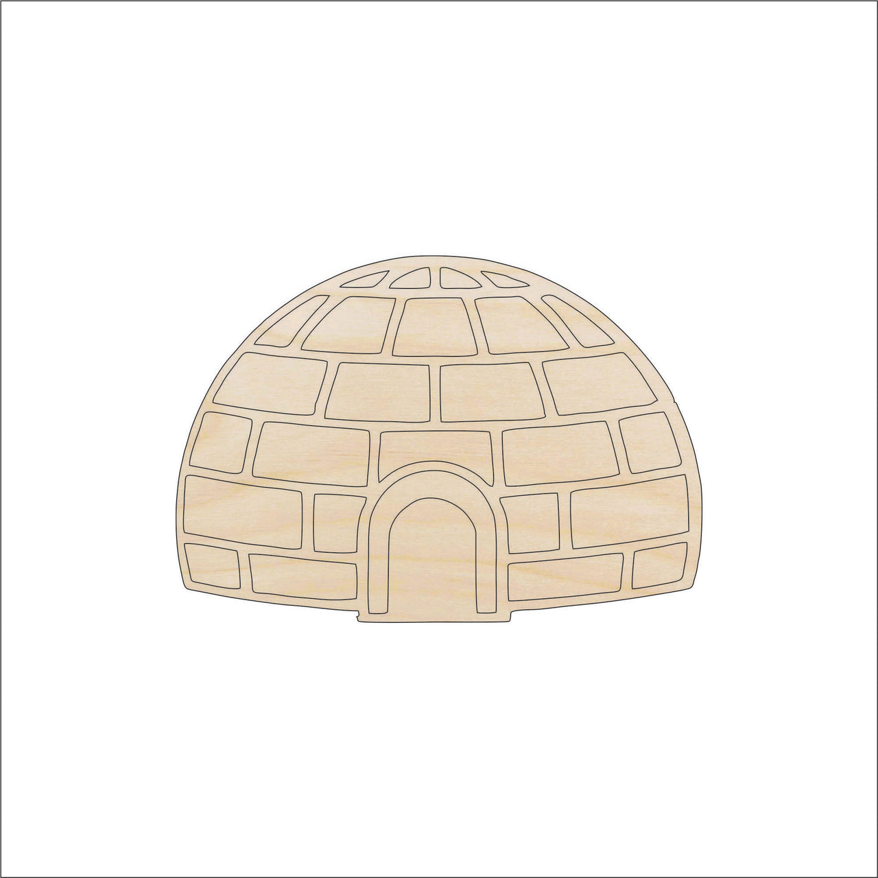 Igloo Wood Craft Shape – Laser Cut Baltic Birch Unfinished DIY Wood Art Supplies BLD91 - The Wood Shape Store