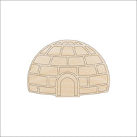 Igloo Wood Craft Shape – Laser Cut Baltic Birch Unfinished DIY Wood Art Supplies BLD91 - The Wood Shape Store