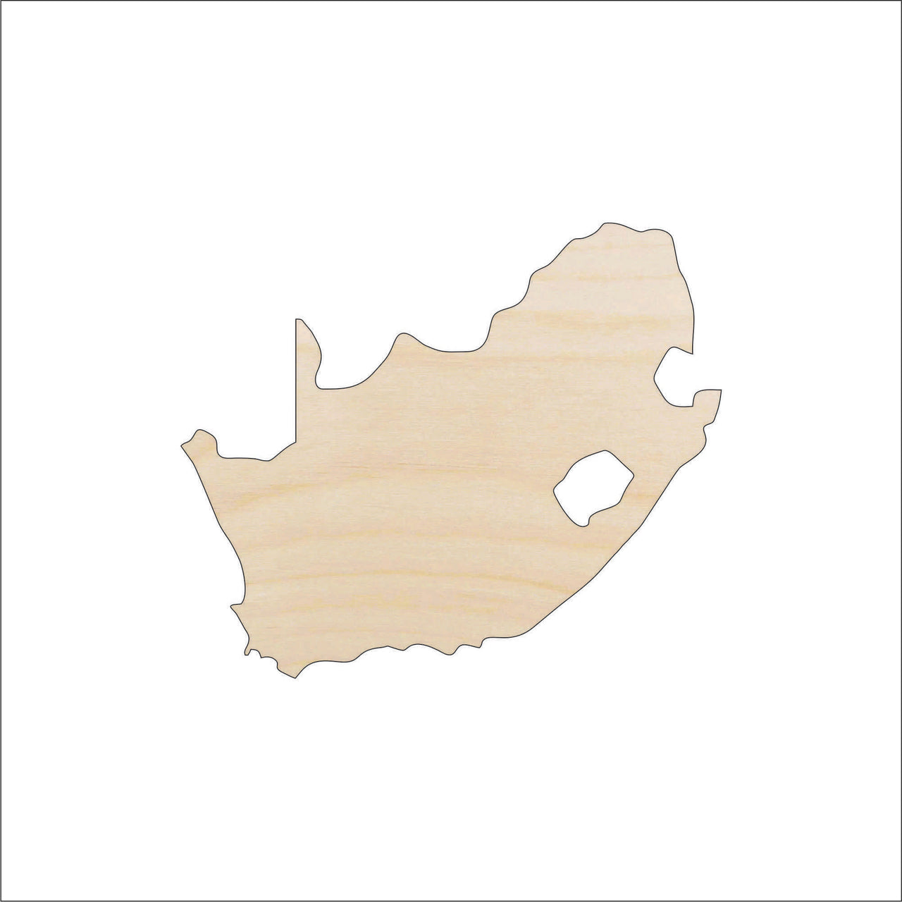 South Africa Wood Craft Shape - Laser Cut Baltic Birch Unfinished DIY Wood Art Supplies WLD61 - The Wood Shape Store