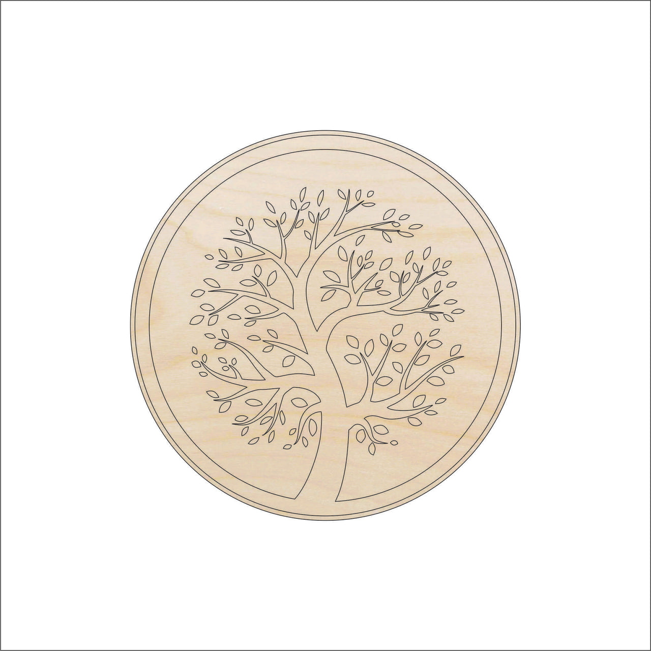 Tree Wood Craft Shape - Laser Cut Baltic Birch Unfinished DIY Wood Art Supplies TRE85 - The Wood Shape Store