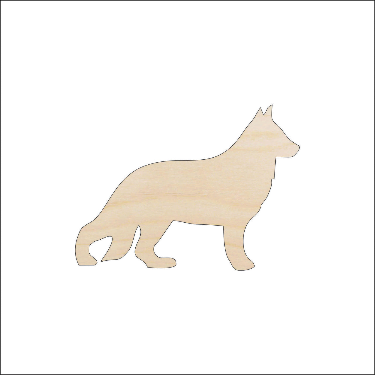 Dog Wood Craft Shape - Laser Cut Baltic Birch Unfinished DIY Wood Art Supplies DOG113 - The Wood Shape Store
