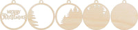 Christmas 3D Laser Cut Ornament – Baltic Birch Wood Craft Supplies | DIY Wood Ornament Kit XM91 - The Wood Shape Store