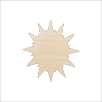Sun Wood Craft Shape - Laser Cut Baltic Birch Unfinished DIY Wood Art Supplies SKY55 - The Wood Shape Store