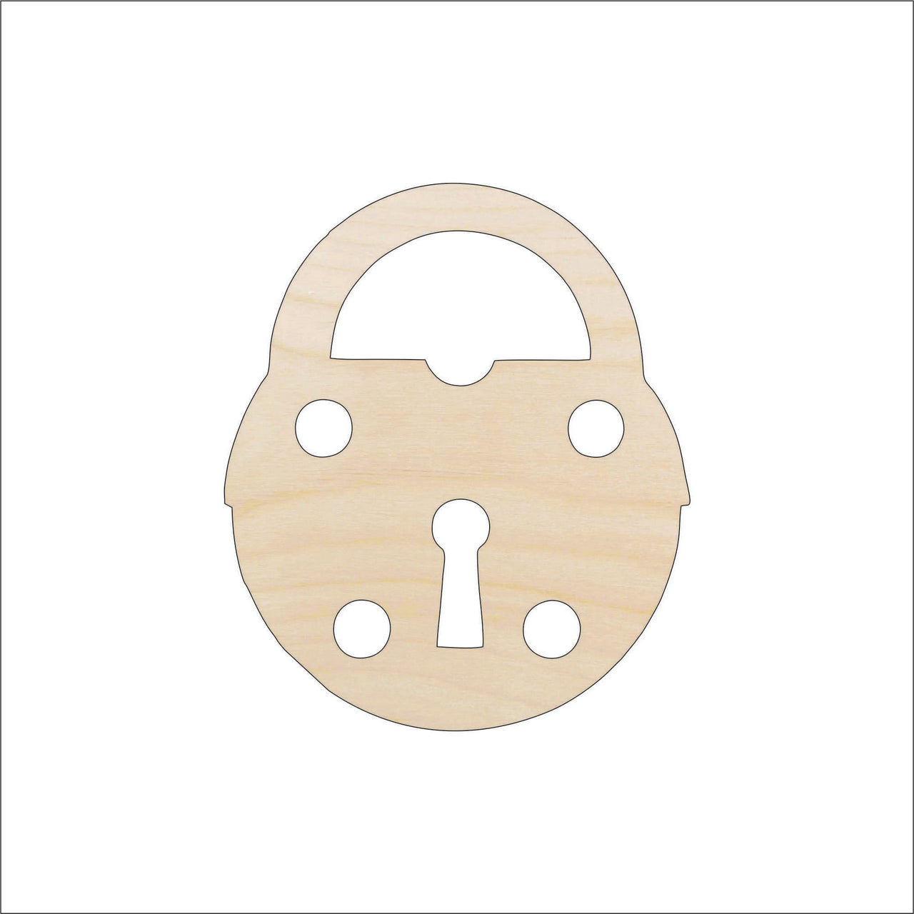 Key Wood Craft Shape - Laser Cut Baltic Birch Unfinished DIY Wood Art Supplies KEY7 - The Wood Shape Store
