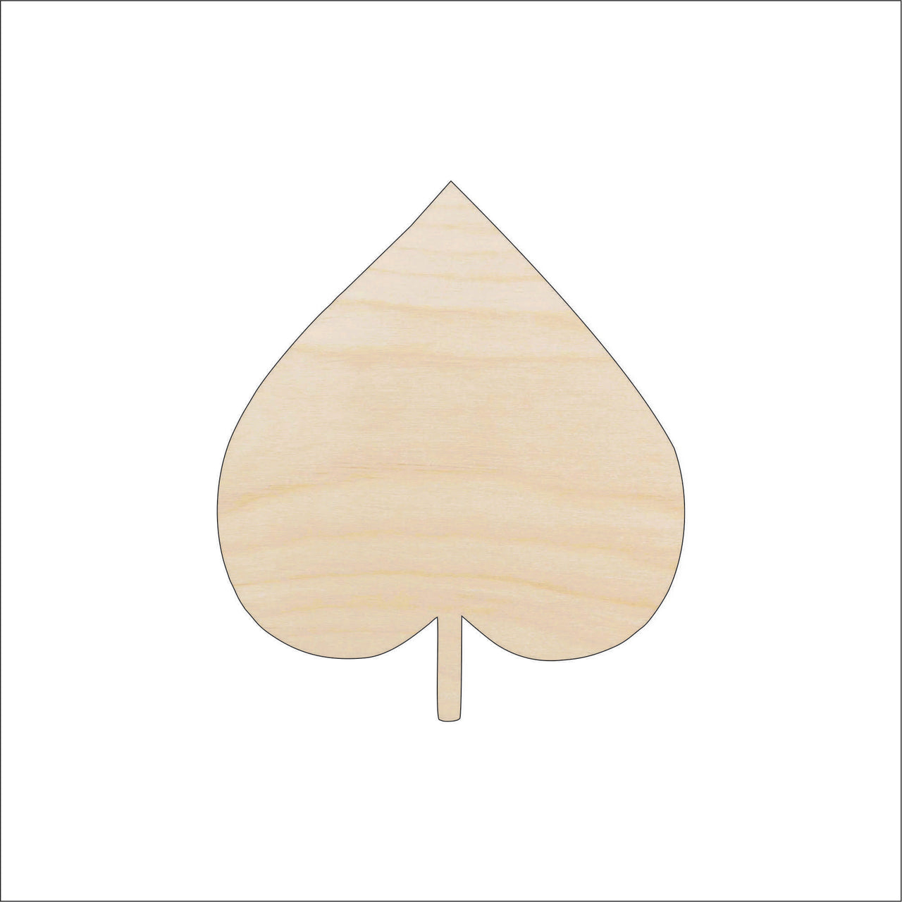 Leaf Wood Craft Shape - Laser Cut Baltic Birch Unfinished DIY Wood Art Supplies LEF5 - The Wood Shape Store