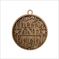 Christmas 3D Laser Cut Ornament – Baltic Birch Wood Craft Supplies | DIY Wood Ornament Kit XM31 - The Wood Shape Store
