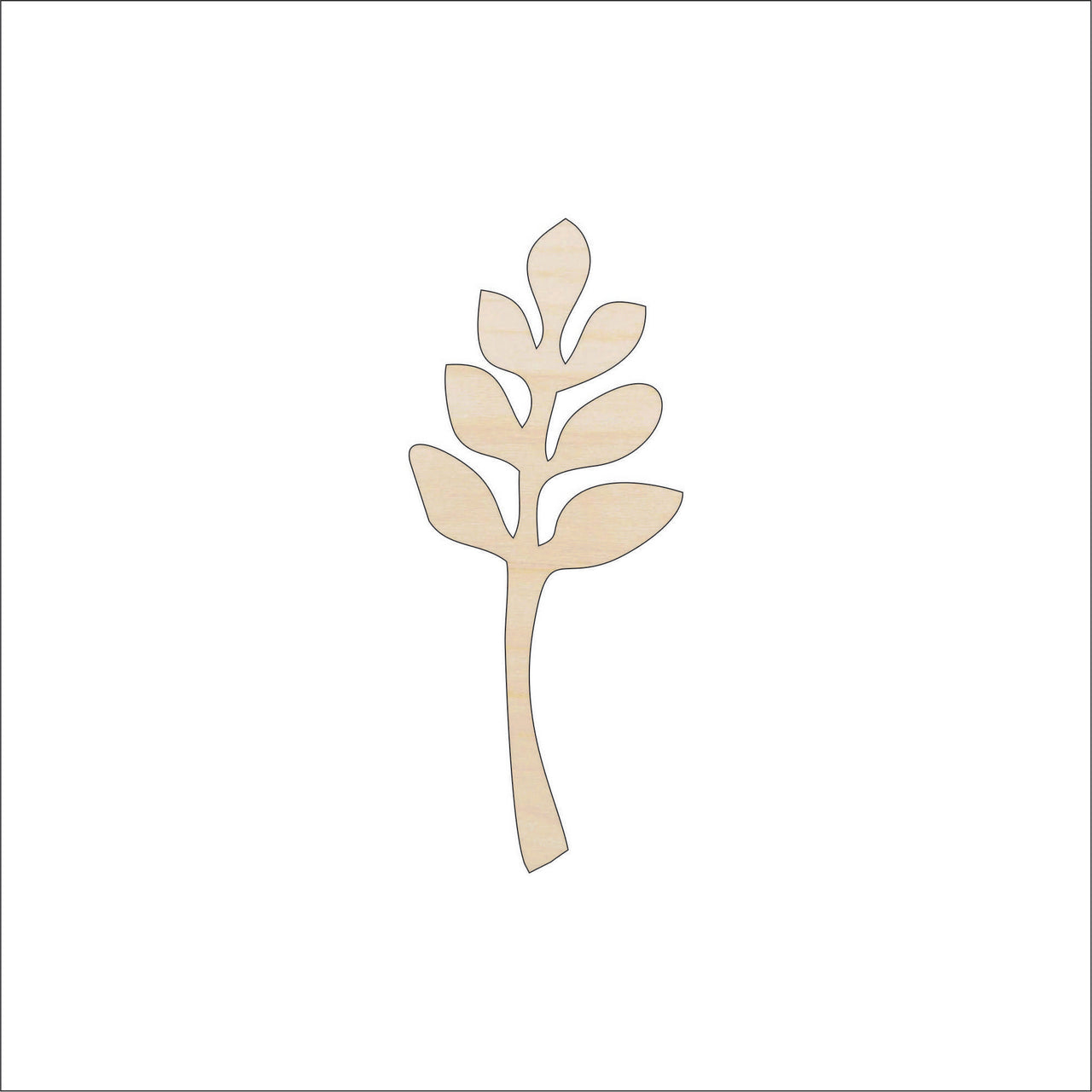 Leaf Wood Craft Shape - Laser Cut Baltic Birch Unfinished DIY Wood Art Supplies LEF40 - The Wood Shape Store