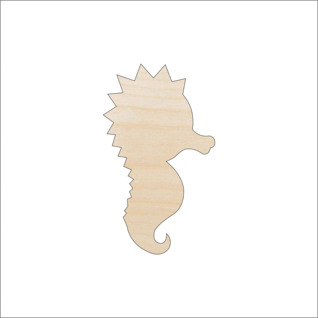 Seahorse Wood Craft Shape - Laser Cut Baltic Birch Unfinished DIY Wood Art Supplies SEA153 - The Wood Shape Store