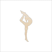 Gymnast Wood Craft Shape - Laser Cut Baltic Birch Unfinished DIY Wood Art Supplies SPT264 - The Wood Shape Store
