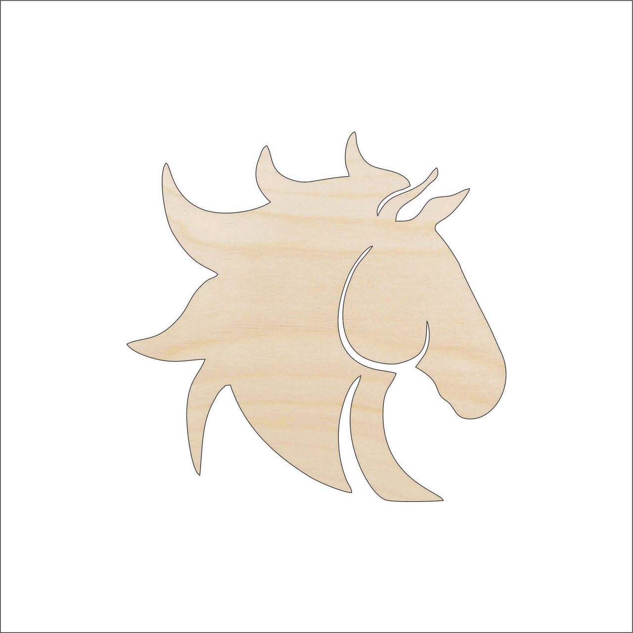 Horse Wood Craft Shape - Laser Cut Baltic Birch Unfinished DIY Wood Art Supplies HRS89 - The Wood Shape Store