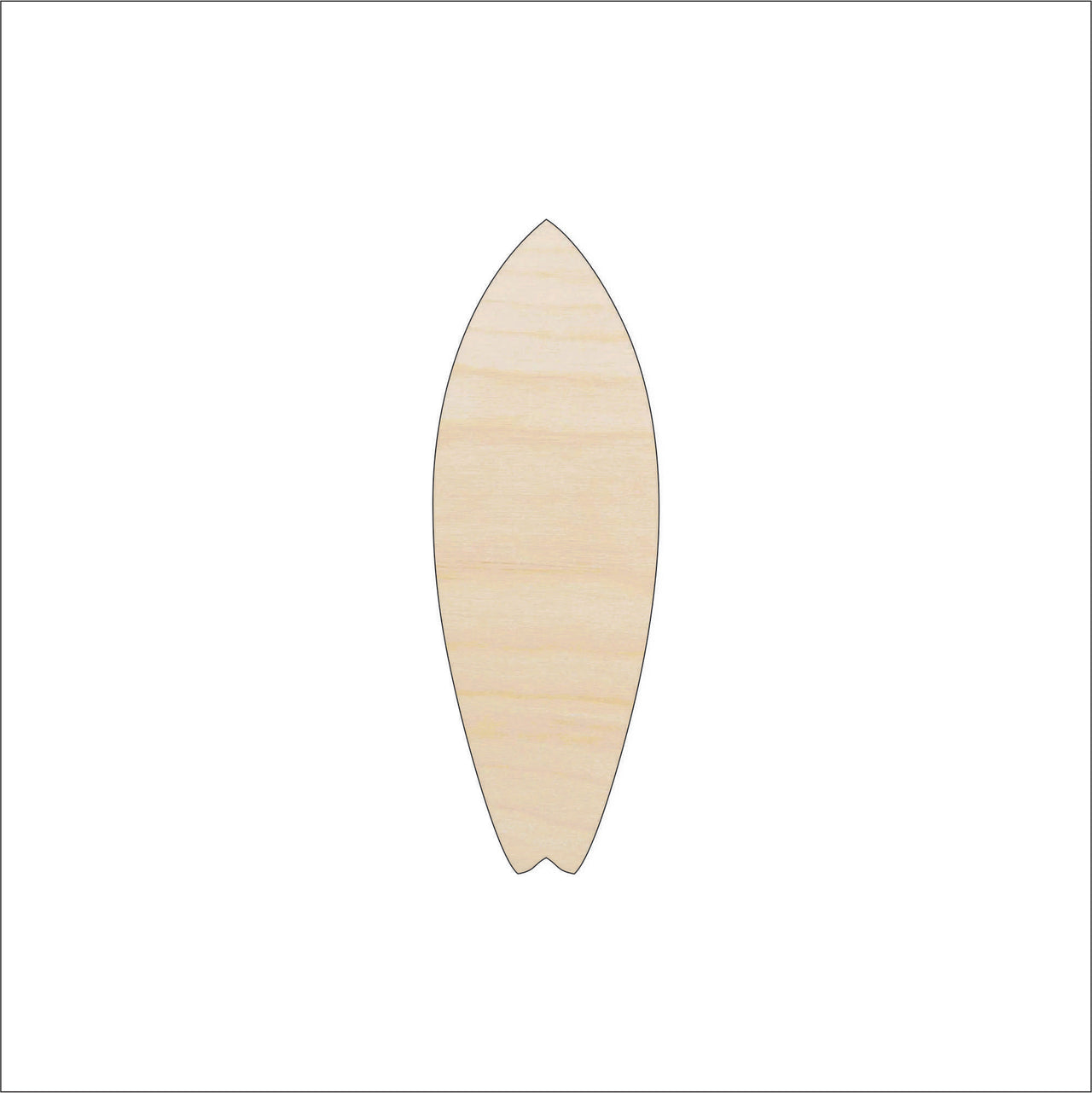 Surfboard Wood Craft Shape - Laser Cut Baltic Birch Unfinished DIY Wood Art Supplies SPT389 - The Wood Shape Store