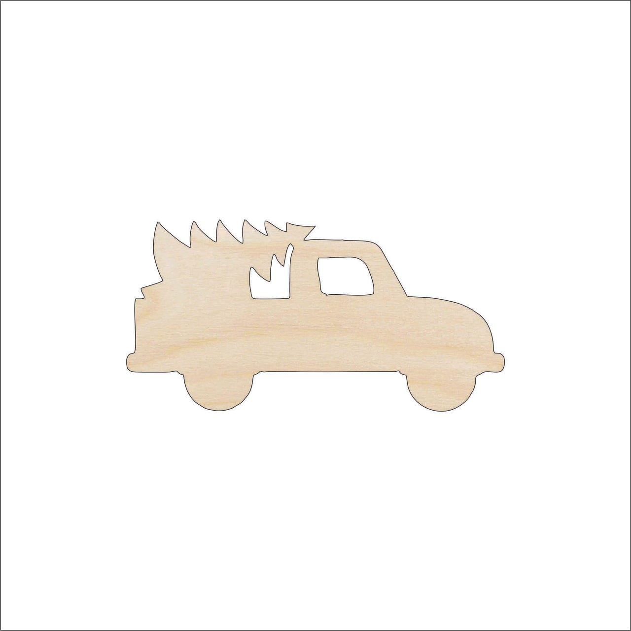 Truck & Tree - Wood Craft Shape – Laser Cut Baltic Birch Unfinished DIY Art Supplies XMS224 - The Wood Shape Store