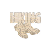 Hiking Sign Wood Craft Shape - Laser Cut Baltic Birch Unfinished DIY Wood Art Supplies TRP59 - The Wood Shape Store