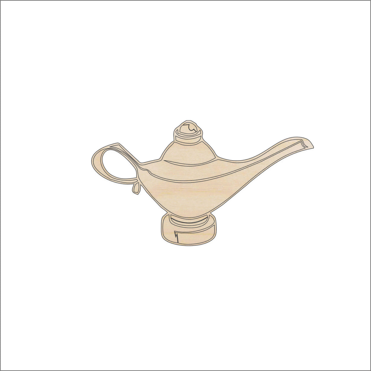 Genie Lamp Wood Craft Shape - Laser Cut Baltic Birch Unfinished DIY Wood Art Supplies WLD22 - The Wood Shape Store