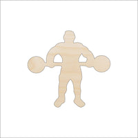 Bodybuilder Wood Craft Shape – Laser Cut Baltic Birch Unfinished DIY Wood Art Supplies SPT60 - The Wood Shape Store