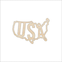USA Wood Craft Shape - Laser Cut Baltic Birch Unfinished DIY Wood Art Supplies USA41 - The Wood Shape Store