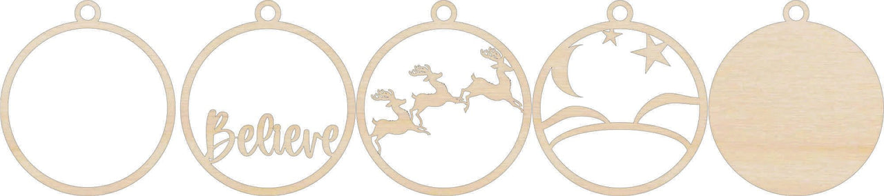 Deer 3D Laser Cut Ornament – Baltic Birch Wood Craft Supplies | DIY Wood Ornament Kit AN7 - The Wood Shape Store