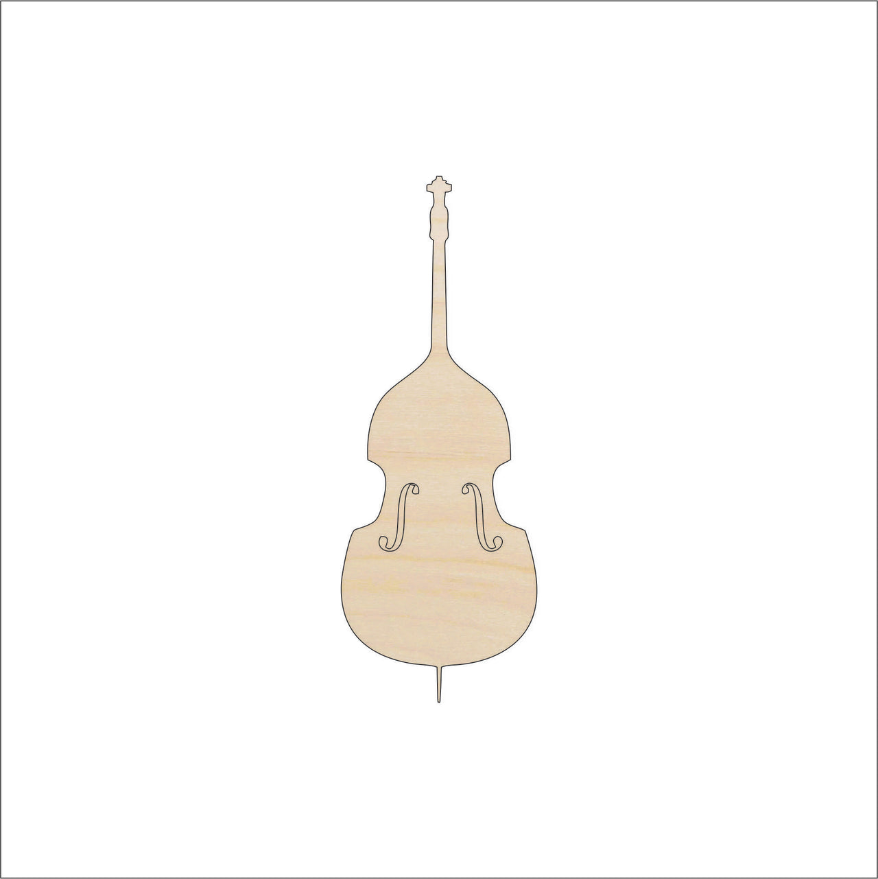Violin Wood Craft Shape - Laser Cut Baltic Birch Unfinished DIY Wood Art Supplies MSC41 - The Wood Shape Store