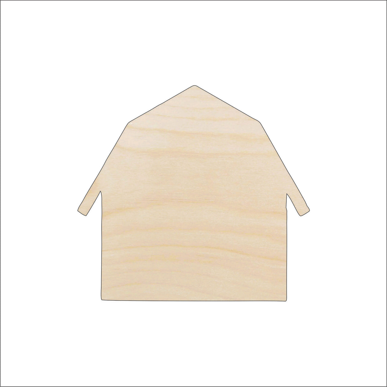 Barn Wood Craft Shape - Laser Cut Baltic Birch Unfinished DIY Wood Art Supplies BLD71 - The Wood Shape Store