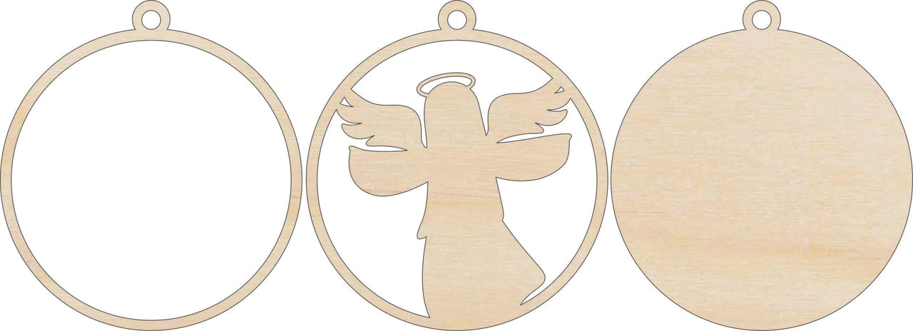 Angel 3D Laser Cut Ornament – Baltic Birch Wood Craft Supplies | DIY Wood Ornament Kit RE14 - The Wood Shape Store