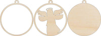 Angel 3D Laser Cut Ornament – Baltic Birch Wood Craft Supplies | DIY Wood Ornament Kit RE14 - The Wood Shape Store