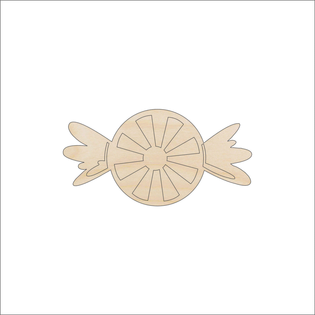 Candy Wood Craft Shape - Laser Cut Baltic Birch Unfinished DIY Wood Art Supplies FOD39 - The Wood Shape Store