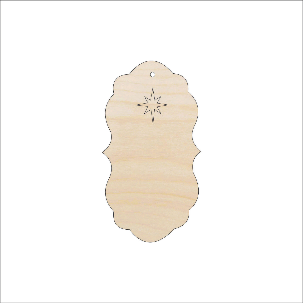 Gift Tag Wood Craft Shape - Laser Cut Baltic Birch Unfinished DIY Wood Art Supplies TAG19 - The Wood Shape Store