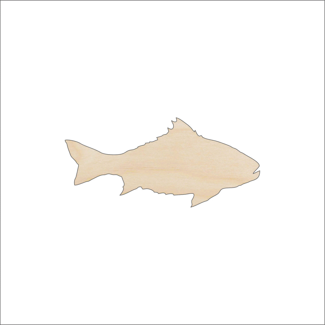 Fish Wood Craft Shape - Laser Cut Baltic Birch Unfinished DIY Wood Art Supplies FSH62 - The Wood Shape Store