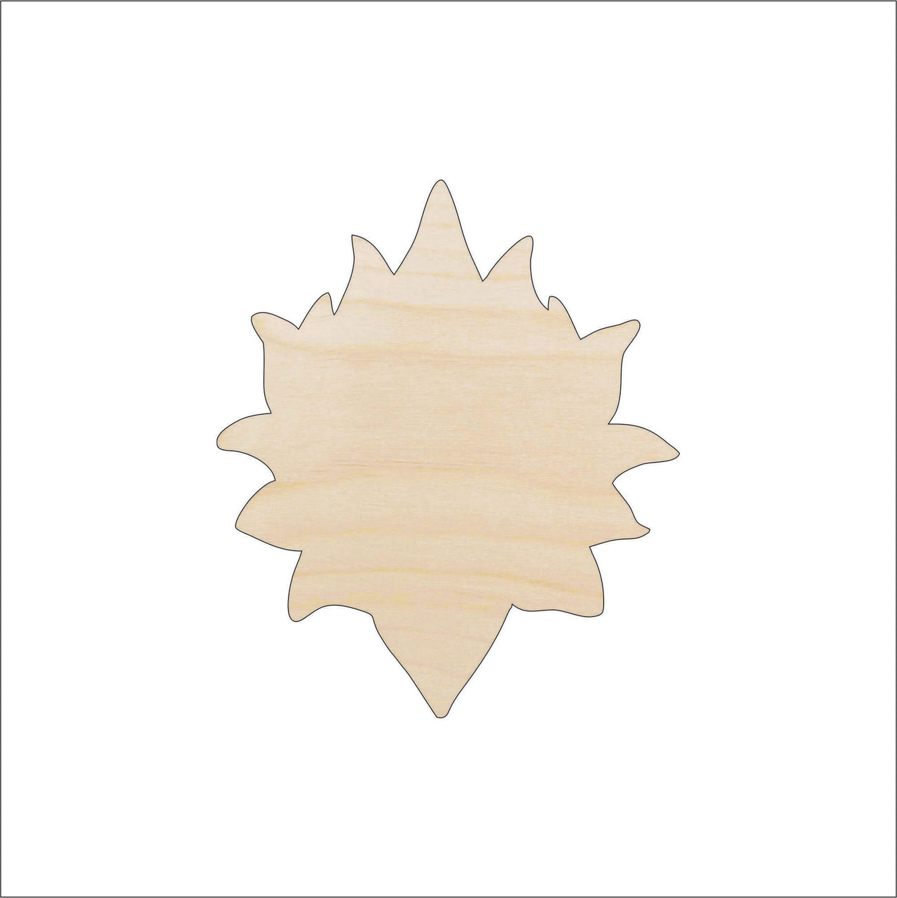 Flower Wood Craft Shape - Laser Cut Baltic Birch Unfinished DIY Wood Art Supplies FLR27 - The Wood Shape Store