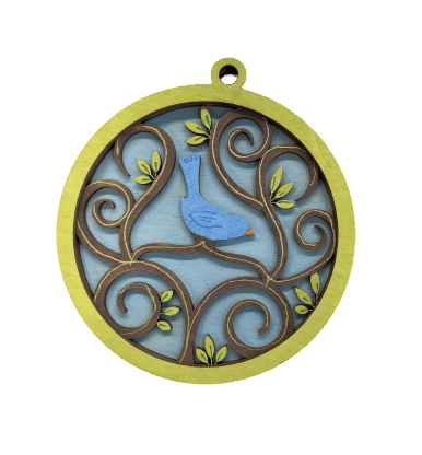 Bird 3D Laser Cut Ornament – Baltic Birch Wood Craft Supplies | DIY Wood Ornament Kit BR5 - The Wood Shape Store
