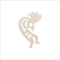 Kokopelli Wood Craft Shape - Laser Cut Baltic Birch Unfinished DIY Wood Art Supplies XTR101 - The Wood Shape Store