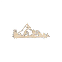 Mountains Wood Craft Shape - Laser Cut Baltic Birch Unfinished DIY Wood Art Supplies XTR74 - The Wood Shape Store