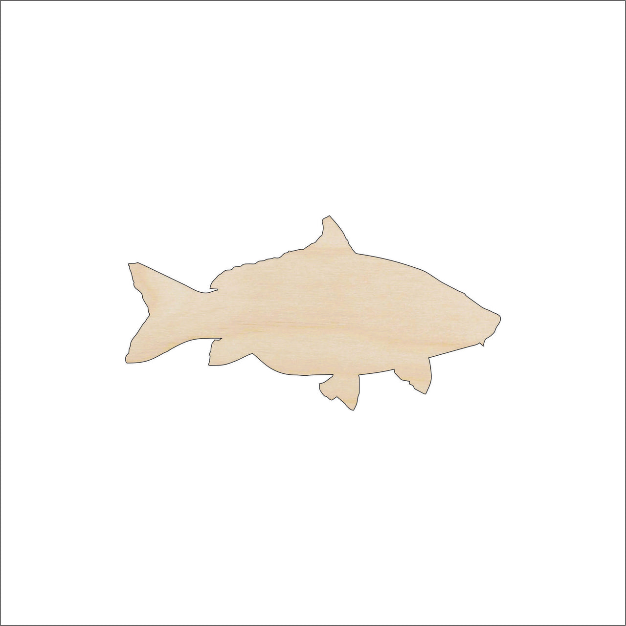 Fish Wood Craft Shape - Laser Cut Baltic Birch Unfinished DIY Wood Art Supplies FSH38 - The Wood Shape Store