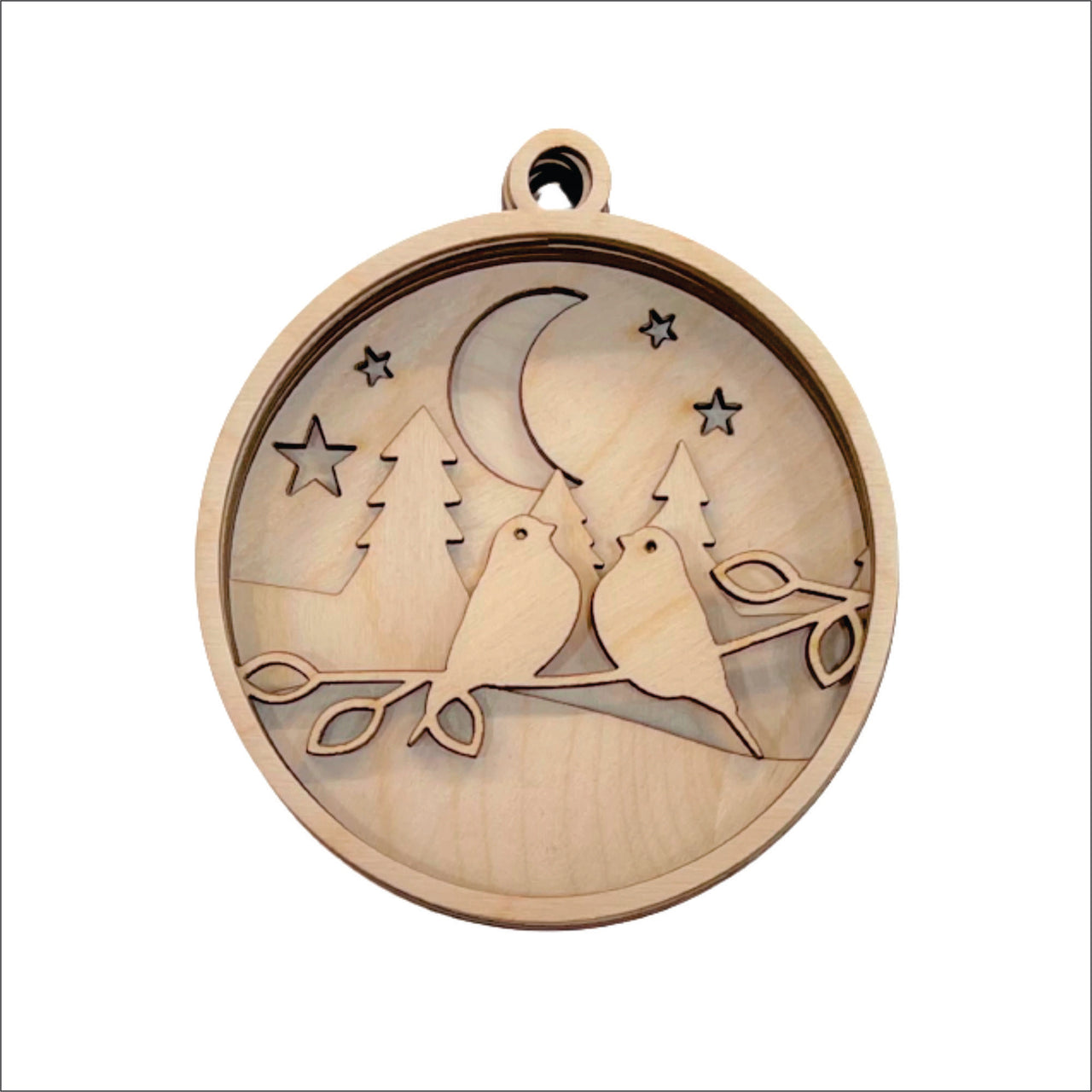 Bird 3D Laser Cut Ornament – Baltic Birch Wood Craft Supplies | DIY Wood Ornament Kit BR2 - The Wood Shape Store