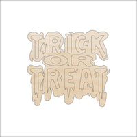 Trick or Treat Wood Craft Shape – Laser Cut Baltic Birch Unfinished DIY Art Supplies FAL174 - The Wood Shape Store