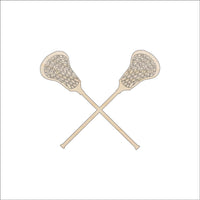 Lacrosse Wood Craft Shape - Laser Cut Baltic Birch Unfinished DIY Wood Art Supplies SPT196 - The Wood Shape Store