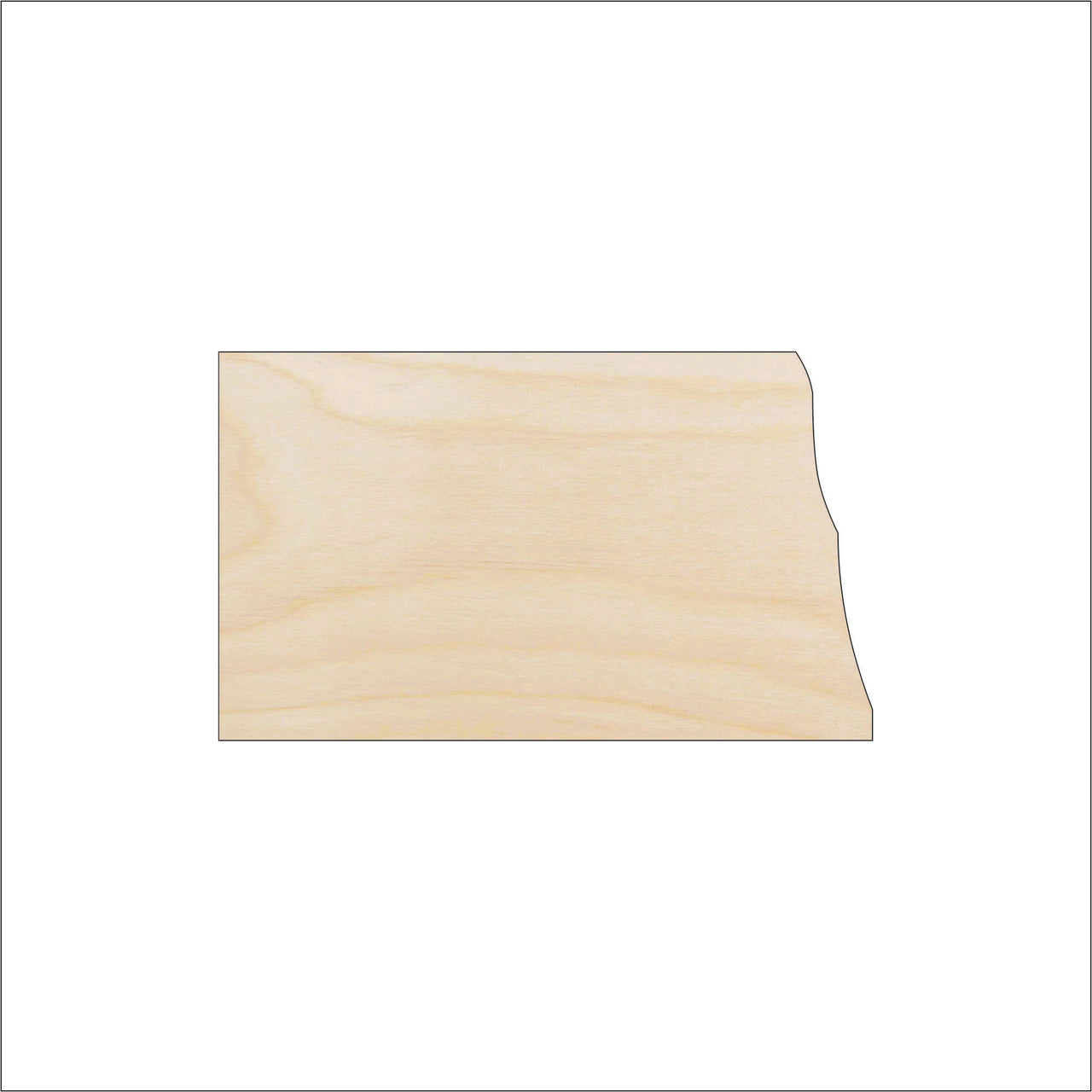 North Dakota Wood Craft Shape - Laser Cut Baltic Birch Unfinished DIY Wood Art Supplies STAT82 - The Wood Shape Store