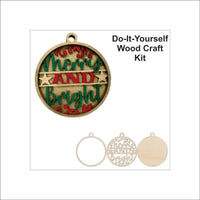 Christmas 3D Laser Cut Ornament – Baltic Birch Wood Craft Supplies | DIY Wood Ornament Kit XM31 - The Wood Shape Store