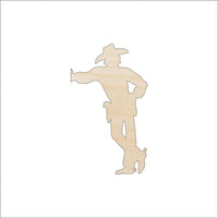 Cowboy Wood Craft Shape - Laser Cut Baltic Birch Unfinished DIY Wood Art Supplies PPL171 - The Wood Shape Store