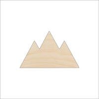 Mountains Wood Craft Shape - Laser Cut Baltic Birch Unfinished DIY Wood Art Supplies XTR96 - The Wood Shape Store