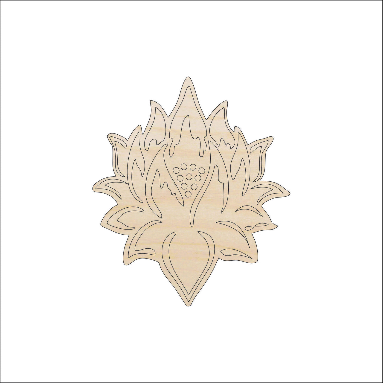 Orchid Flower Wood Craft Shape - Laser Cut Baltic Birch Unfinished DIY Wood Art Supplies FLR11 - The Wood Shape Store