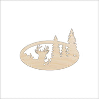 Deer Wood Craft Shape - Laser Cut Baltic Birch Unfinished DIY Wood Art Supplies DER45 - The Wood Shape Store