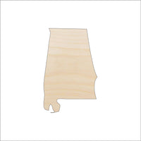 Alabama Wood Craft Shape - Laser Cut Baltic Birch Unfinished DIY Wood Art Supplies STAT49 - The Wood Shape Store