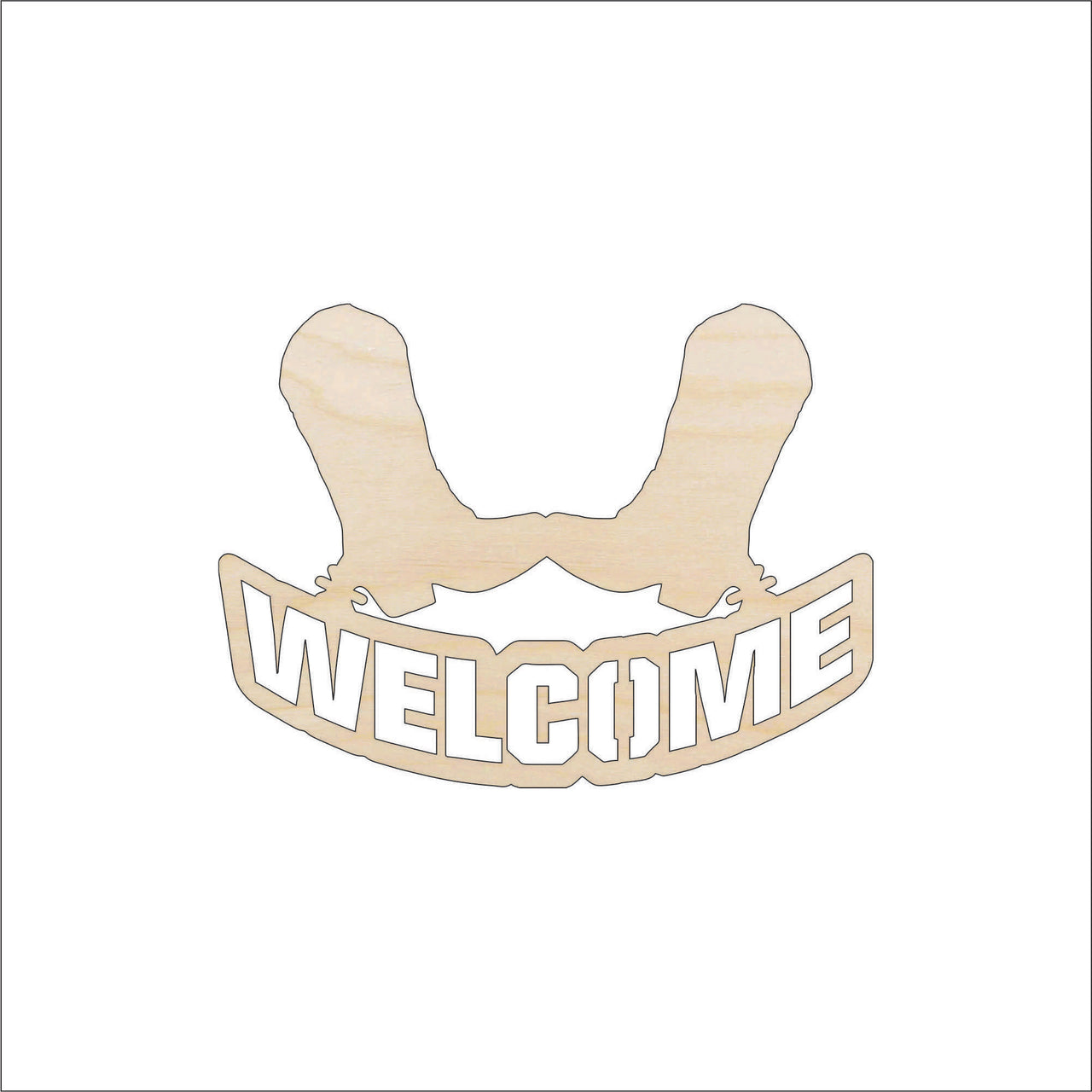 Cowboy Wood Craft Shape - Laser Cut Baltic Birch Unfinished DIY Wood Art Supplies SGN47 - The Wood Shape Store