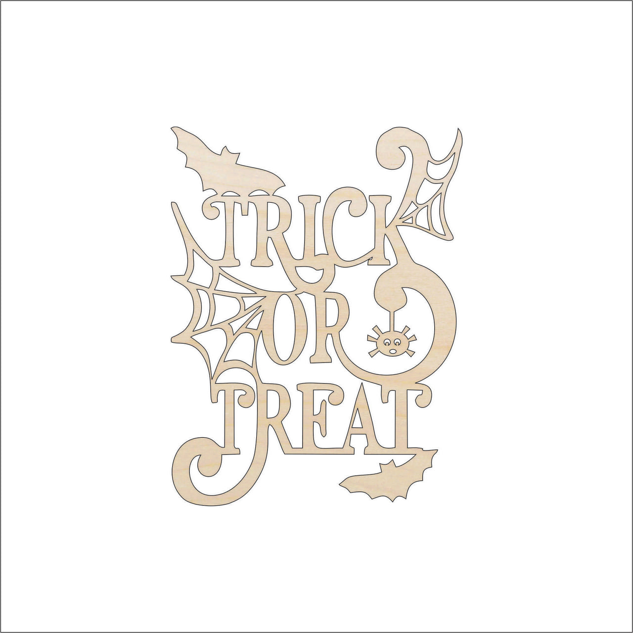 Halloween Wood Craft Shape - Laser Cut Baltic Birch Unfinished DIY Wood Art Supplies FAL208 - The Wood Shape Store