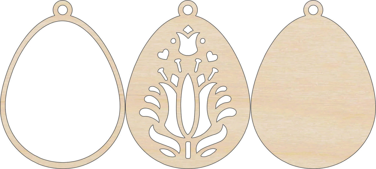 Easter 3D Laser Cut Ornament – Baltic Birch Wood Craft Supplies | DIY Wood Ornament Kit ES21 - The Wood Shape Store