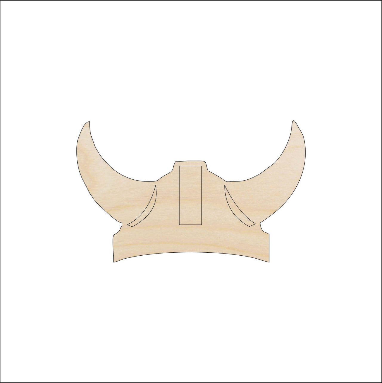 Helmet Wood Craft Shape - Laser Cut Baltic Birch Unfinished DIY Wood Art Supplies CLT110 - The Wood Shape Store
